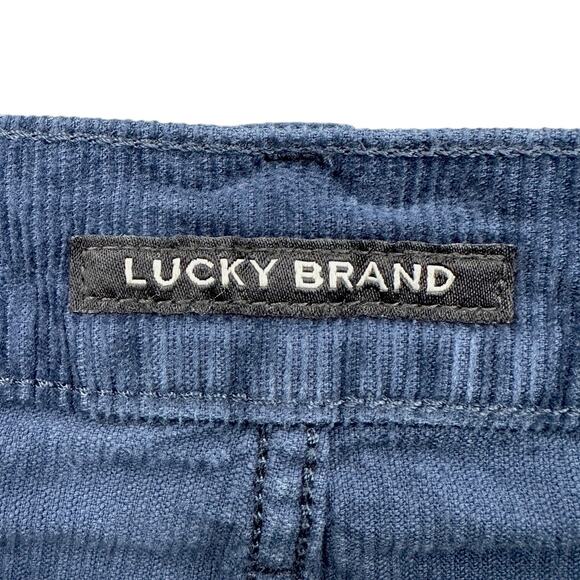 Lucky Brand Bridgette Navy‎ Corduroy Button Fly High Rise Jeans Size 2/26 - Picture 3 of 9